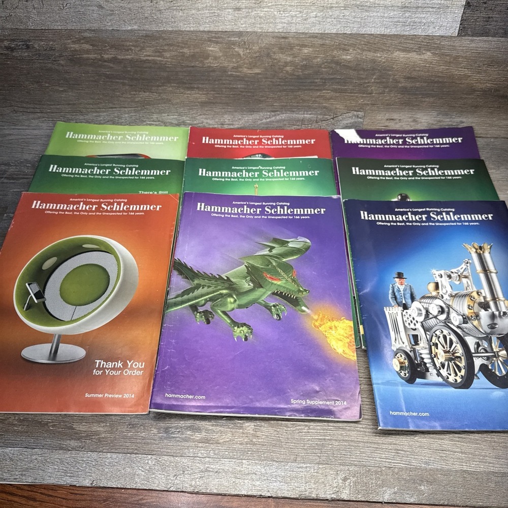 Hammacher Schlemmer Catalogs Lot Of 9 2014 Toys Gifts Mail Order